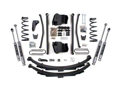 BDS 8-Inch Long Arm Suspension Lift Kit with Rear Leaf Springs and NX2 Nitro Shocks (03-07 4WD 5.9L RAM 2500 w/ Manual Transmission & Rear 4-Inch Axle)