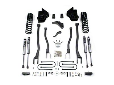 BDS 4-Inch 4-Link Suspension Lift Kit with 2-Inch Rear Lift Blocks and FOX 2.0 Performance Shocks (13-18 4WD 5.7L, 6.4L RAM 3500)