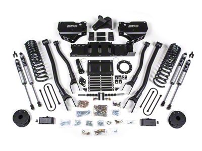 BDS 4-Inch 4-Link Suspension Lift Kit with Rear Lift Blocks and FOX 2.0 Performance Shocks (19-25 4WD 6.4L RAM 3500 w/ Air Ride)