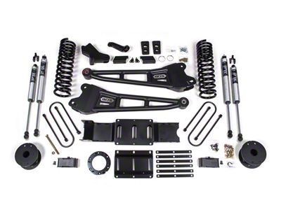 BDS 4-Inch Radius Arm Suspension Lift Kit with Rear Lift Blocks and FOX 2.0 Performance Shocks (19-25 4WD 6.4L RAM 3500 w/ Air Ride)