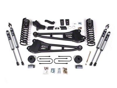 BDS 4-Inch Radius Arm Suspension Lift Kit with Rear Lift Blocks and FOX 2.0 Performance Shocks (13-18 4WD 5.7L, 6.4L RAM 3500 w/ Air Ride)