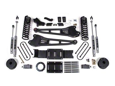 BDS 4-Inch Radius Arm Suspension Lift Kit with Rear Lift Blocks and NX2 Nitro Shocks (19-25 4WD 6.7L RAM 3500 w/ Air Ride & 6-Bolt Indexing Ring)