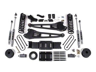 BDS 4-Inch Radius Arm Suspension Lift Kit with Rear Lift Blocks and NX2 Nitro Shocks (19-25 4WD 6.7L RAM 3500 w/ Air Ride & 8-Bolt Indexing Ring)