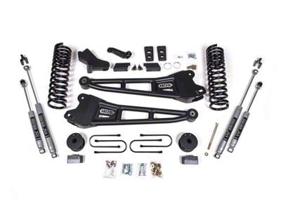 BDS 4-Inch Radius Arm Suspension Lift Kit with Rear Lift Blocks and NX2 Nitro Shocks (13-18 4WD 5.7L, 6.4L RAM 3500 w/ Air Ride)