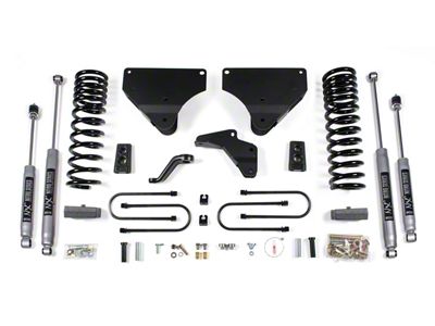 BDS 4-Inch Suspension Lift Kit with Rear Lift Blocks with NX2 Nitro Shocks (13-18 4WD 6.7L RAM 3500)