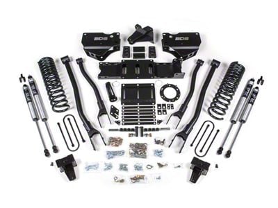 BDS 5.50-Inch 4-Link Suspension Lift Kit with Rear Lift Blocks with FOX 2.0 Performance Shocks (19-25 4WD 6.4L RAM 3500 w/ Factory Overload Springs)