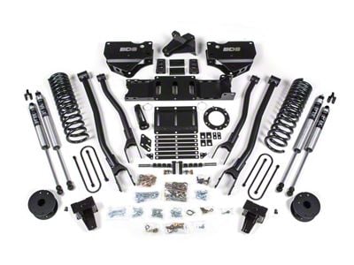 BDS 5.50-Inch 4-Link Suspension Lift Kit with Rear Lift Blocks and FOX 2.0 Performance Shocks (19-25 4WD 6.4L RAM 3500 w/ Air Ride)