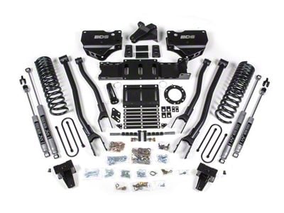 BDS 5.50-Inch 4-Link Suspension Lift Kit with Rear Lift Blocks with NX2 Nitro Shocks (19-25 4WD 6.4L RAM 3500 w/o Factory Overload Springs)