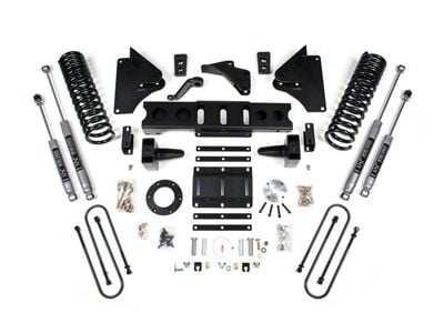 BDS 5.50-Inch Radius Arm Drop Suspension Lift Kit with 5-Inch Rear Lift Blocks and NX2 Nitro Shocks (13-18 4WD 5.7L, 6.4L RAM 3500)