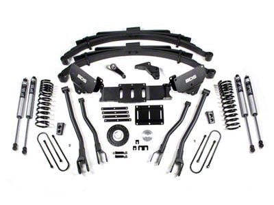 BDS 6-Inch 4-Link Suspension Lift Kit with Rear Leaf Springs and FOX 2.0 Performance Shocks (13-18 4WD 6.7L RAM 3500 w/ 8-Bolt Indexing Ring)