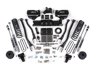 BDS 6-Inch 4-Link Suspension Lift Kit with Rear Lift Blocks and NX2 Nitro Shocks (19-25 4WD 6.7L RAM 3500 w/ Air Ride & 8-Bolt Indexing Ring)