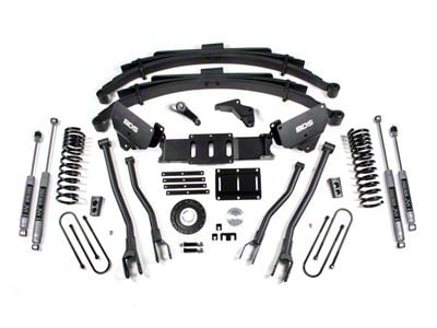 BDS 6-Inch 4-Link Suspension Lift Kit with Reaf Leaf Springs and NX2 Nitro Shocks (13-18 4WD 6.7L RAM 3500 w/ 8-Bolt Indexing Ring)