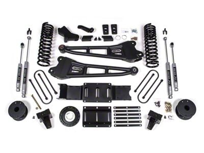 BDS 6-Inch Radius Arm Suspension Lift Kit with Rear Lift Blocks and NX2 Nitro Shocks (19-25 4WD 6.7L RAM 3500 w/ Air Ride & 8-Bolt Indexing Ring)