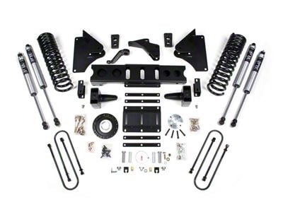 BDS 6-Inch Suspension Lift Kit with 4-Inch Rear Lift Blocks and FOX 2.0 Performance Shocks (13-18 4WD 6.7L RAM 3500 w/ 8-Bolt Indexing Ring)