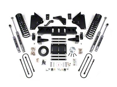 BDS 6-Inch Suspension Lift Kit with 4-Inch Rear Lift Blocks and NX2 Nitro Shocks (13-18 4WD 6.7L RAM 3500 w/ 8-Bolt Indexing Ring)