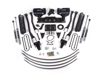 BDS 8-Inch 4-Link Suspension Lift Kit with Rear Lift Blocks and NX2 Nitro Shocks (19-25 4WD 6.7L RAM 3500 w/ 8-Bolt Indexing Ring & w/o Factory Overload Spring or Air Ride)