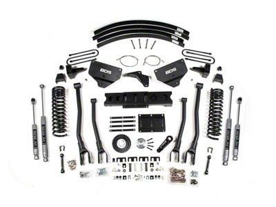 BDS 8-Inch 4-Link Suspension Lift Kit with Reaf Leaf Springs and NX2 Nitro Shocks (13-18 4WD 6.7L RAM 3500 w/ 6-Bolt Indexing Ring)