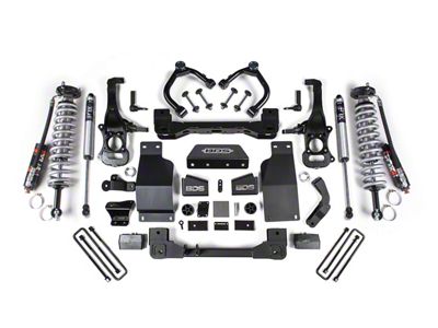 BDS 4-Inch Suspension Lift Kit with Rear Lift Blocks, FOX 2.5 Performance Elite Coil-Overs and FOX 2.0 Performance Shocks (20-25 4WD 3.0L Duramax Sierra 1500)