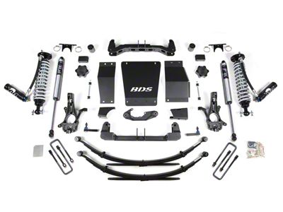 BDS 4-Inch Suspension Lift Kit with Rear Leaf Springs, FOX 2.5 DSC Coil-Overs and FOX 2.0 Performance Shocks (14-18 4WD Sierra 1500 w/ Stock Cast Aluminum or Stamped Steel Control Arms)