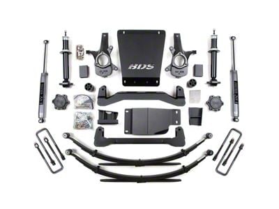 BDS 4-Inch Suspension Lift Kit with Leaf Springs and NX2 Nitro Shocks (07-13 4WD Sierra 1500)