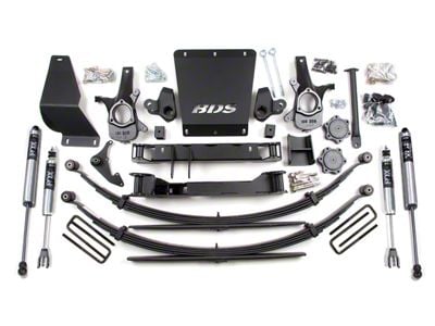 BDS 4-Inch Suspension Lift Kit with Rear Leaf Springs and FOX 2.0 Performance Shocks (99-06 4WD Sierra 1500)