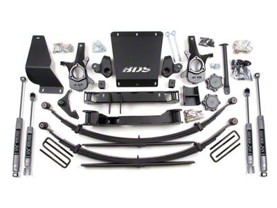 BDS 4-Inch Suspension Lift Kit with Rear Leaf Springs and NX2 Nitro Shocks (99-06 4WD Sierra 1500)