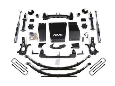 BDS 4-Inch Suspension Lift Kit with Rear Leaf Springs and NX2 Nitro Shocks (14-18 4WD Sierra 1500 w/ Stock Cast Steel Control Arms)