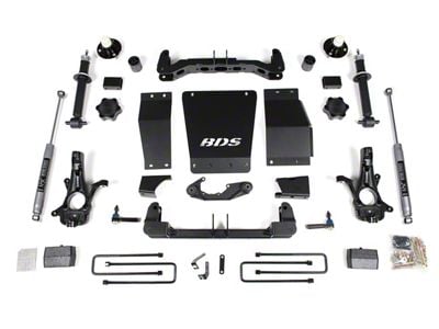 BDS 4-Inch Suspension Lift Kit with Rear Lift Blocks and NX2 Nitro Shocks (14-18 4WD Sierra 1500 w/ Stock Cast Steel Control Arms)