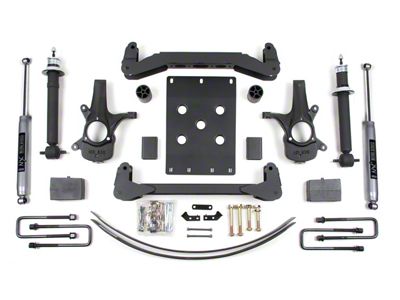 BDS 6-Inch Suspension Lift Kit with 5-Inch Rear Lift Blocks, Add-A-Leaf and NX2 Nitro Shocks (07-13 2WD Sierra 1500 Regular Cab)