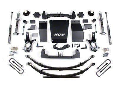 BDS 6-Inch Suspension Lift Kit with Rear Leaf Springs and NX2 Nitro Shocks (14-18 4WD Sierra 1500 w/ Stock Cast Steel Control Arms)