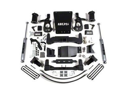 BDS 8-Inch Suspension Lift Kit with Rear Lift Blocks and NX2 Nitro Shocks (14-18 4WD Sierra 1500 w/ Stock Cast Aluminum or Stamped Steel Control Arms, Excluding Denali)