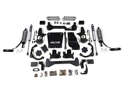 BDS 4.50-Inch Suspension Lift Kit with Rear Lift Blocks, FOX 2.5 DSC Coil-Overs and FOX 2.0 Performance Shocks (01-10 6.6L Duramax Sierra 2500 HD)