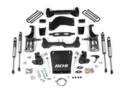 BDS 4.50-Inch Suspension Lift Kit with 3-Inch Rear Lift Blocks and FOX 2.0 Performance Shocks (11-19 Sierra 2500 HD w/o Factory Overload Springs)