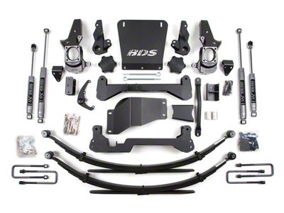 BDS 5-Inch Suspension Lift Kit with Leaf Springs and NX2 Nitro Shocks (01-10 4WD Sierra 2500 HD w/ Standard Knuckles)