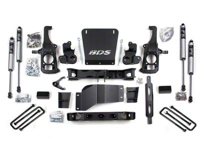 BDS 6.50-Inch High Clearance Suspension Lift Kit with 3-Inch Rear Lift Blocks and FOX 2.0 Performance Shocks (11-19 Sierra 2500 HD w/o Factory Overload Springs)