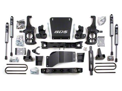 BDS 6.50-Inch High Clearance Suspension Lift Kit with 5-Inch Rear Lift Blocks and FOX 2.0 Performance Shocks (11-19 Sierra 2500 HD w/o Factory Overload Springs)