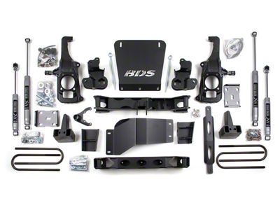 BDS 6.50-Inch High Clearance Suspension Lift Kit with 5-Inch Rear Lift Blocks and NX2 Nitro Shocks (11-19 Sierra 2500 HD w/o Factory Overload Springs)