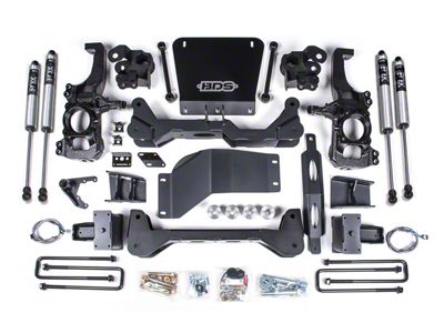 BDS 6.50-Inch High Clearance Suspension Lift Kit with FOX 2.0 Performance Shocks (20-25 4WD Sierra 2500 HD w/ Factory Overload Springs)