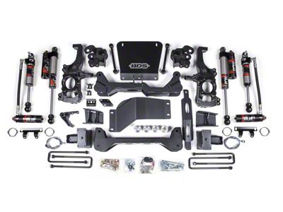 BDS 6.50-Inch Suspension Lift Kit with 6-Inch Rear Lift Blocks and FOX 2.5 Performance Elite Shocks (20-25 4WD Sierra 2500 HD w/o Factory Overload Springs)