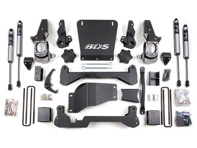 BDS 7-Inch Suspension Lift Kit with 5-Inch Rear Lift Blocks and FOX 2.0 Performance Shocks (01-10 4WD Sierra 2500 HD w/ Standard Knuckles)