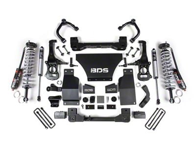 BDS 4-Inch Suspension Lift Kit with FOX 2.5 Performance Elite Coil-Overs and FOX 2.0 Performance Shocks (19-25 4WD 5.3L, 6.2L Silverado 1500 Trail Boss)