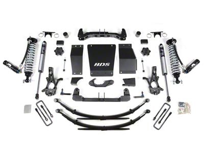 BDS 4-Inch Suspension Lift Kit with Rear Leaf Springs, FOX 2.5 DSC Coil-Overs and FOX 2.0 Performance Shocks (14-18 4WD Silverado 1500 w/ Stock Cast Aluminum or Stamped Steel Control Arms)