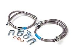 BDS Stainless Steel Braided Brake Line Kit for 6-Inch Lift; Front (07-18 Silverado 1500)