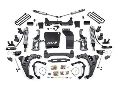 BDS 6.50-Inch FOX 2.5 DSC Coil-Over Conversion Suspension Lift Kit with HD Control Arms, 3-Inch Rear Lift Blocks and FOX 2.0 Performance Shocks (11-19 6.6L Duramax Silverado 2500 HD w/o Factory Overload Springs)