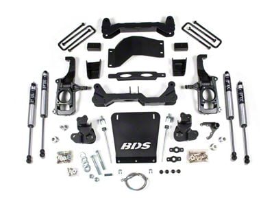 BDS 4.50-Inch Suspension Lift Kit with 3-Inch Rear Lift Blocks and FOX 2.0 Performance Shocks (11-19 Silverado 3500 HD w/ Factory Overload Springs)