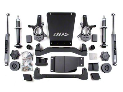 BDS 4-Inch Suspension Lift Kit with 3-Inch Rear Lift Coil Spring Spacers and NX2 Nitro Shocks (07-14 4WD Tahoe w/o AutoRide)