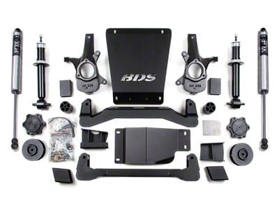 BDS 4-Inch Suspension Lift Kit with 2-Inch Rear Coil Spring Spacers and FOX 2.0 Performance Shocks (07-14 4WD Yukon, Excluding Denali)