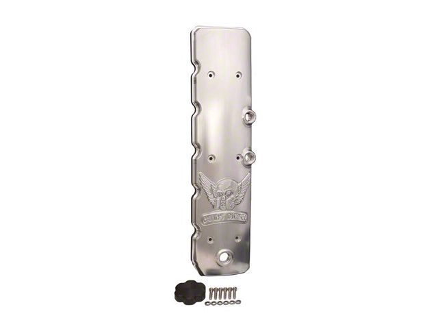 Beans Diesel Performance Billet ROUNDED Top Valve Cover with Dual CCV Outlets; Black (06-18 5.9L, 6.7L RAM 2500)