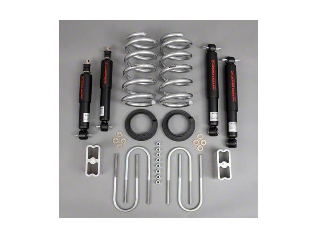 Belltech Lowering Kit with Nitro Drop II Shocks; 4-Inch Front / 4-Inch Rear (91-96 2WD 5.2L Dakota Regular Cab)