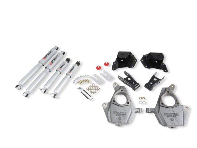 Belltech Lowering Kit with Street Performance Shocks; 2-Inch Front / 3-Inch Rear (99-06 Silverado 1500 Regular Cab)